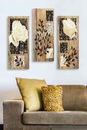 Wallity Cuadro Decorativo de MDF Multicolor (3 Piezas)